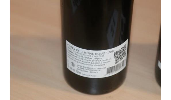 4 flessen à 75cl rode wijn DELICES DES DENTELLES, Dom Duplessis, Côtes des Rhône, 2017, Frankrijk